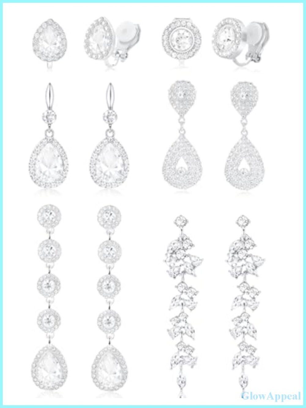6 Pairs Clip-On Earrings for Women, Non Pierced Dangle Chandelier Tassel
